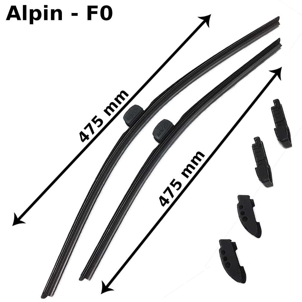 ALPIN Flachbalkenwischer, Premium Line, F0, 2er