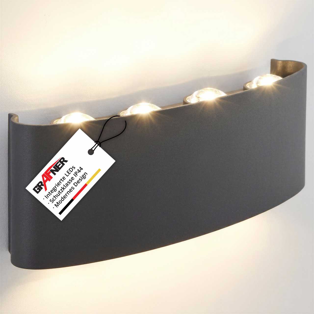 Grafner Aluminium-Wandlampe WL10951