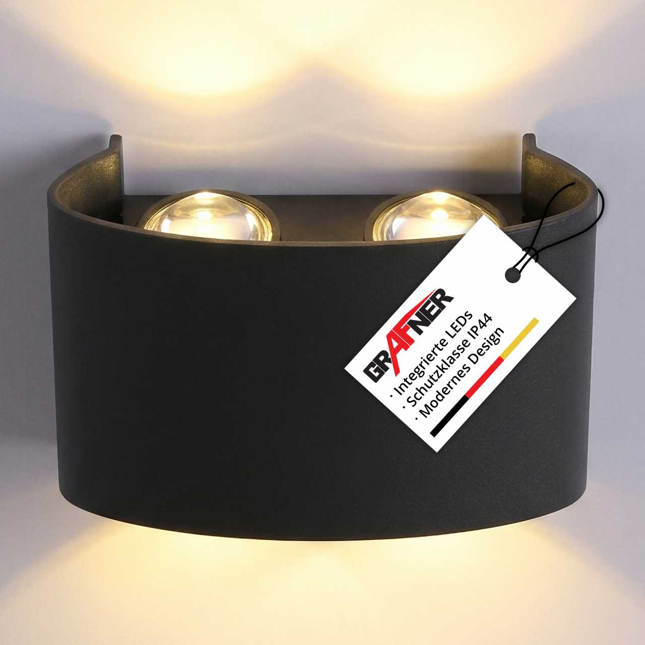 Grafner Aluminium-Wandlampe WL10949