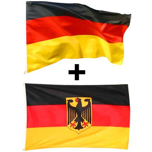 Set Flagge Deutschland 90x150 (1x 14397) + Flagge Adler (1x 14402)