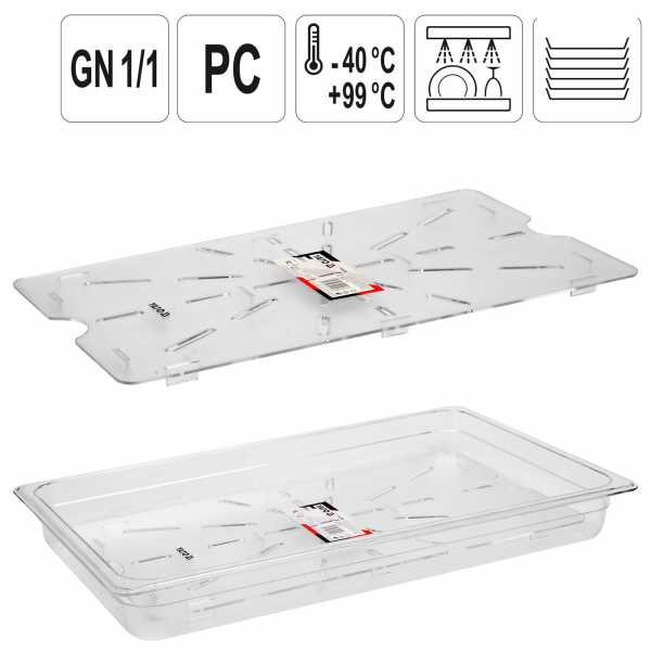 YATO Profi GN Gastronorm Abtropfgitter für Behälter Kunststoff 1/2 YG-00461