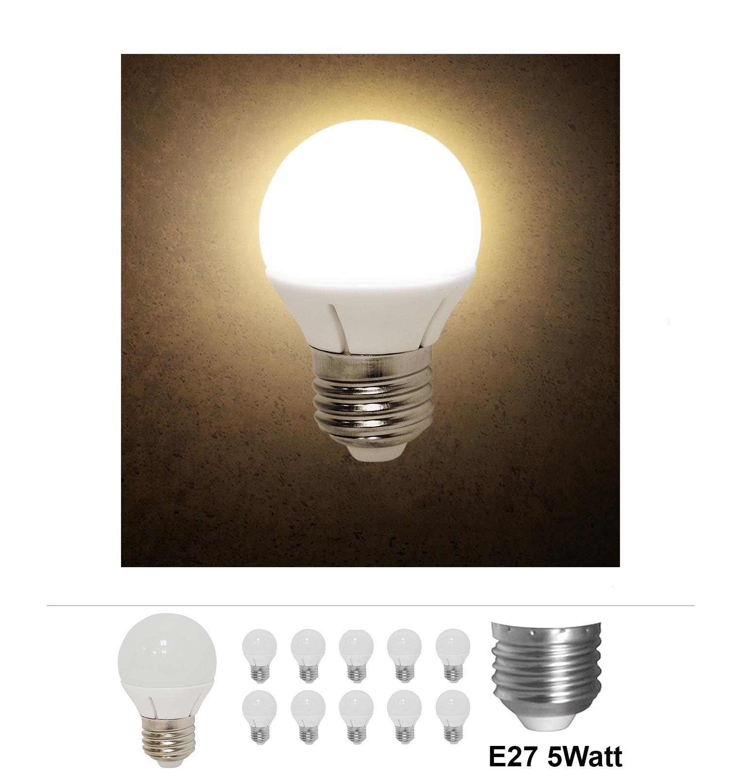 Bundle 10x Grafner LED Leuchtmittel 5W E27 3000K LM10258 (10x 15363)