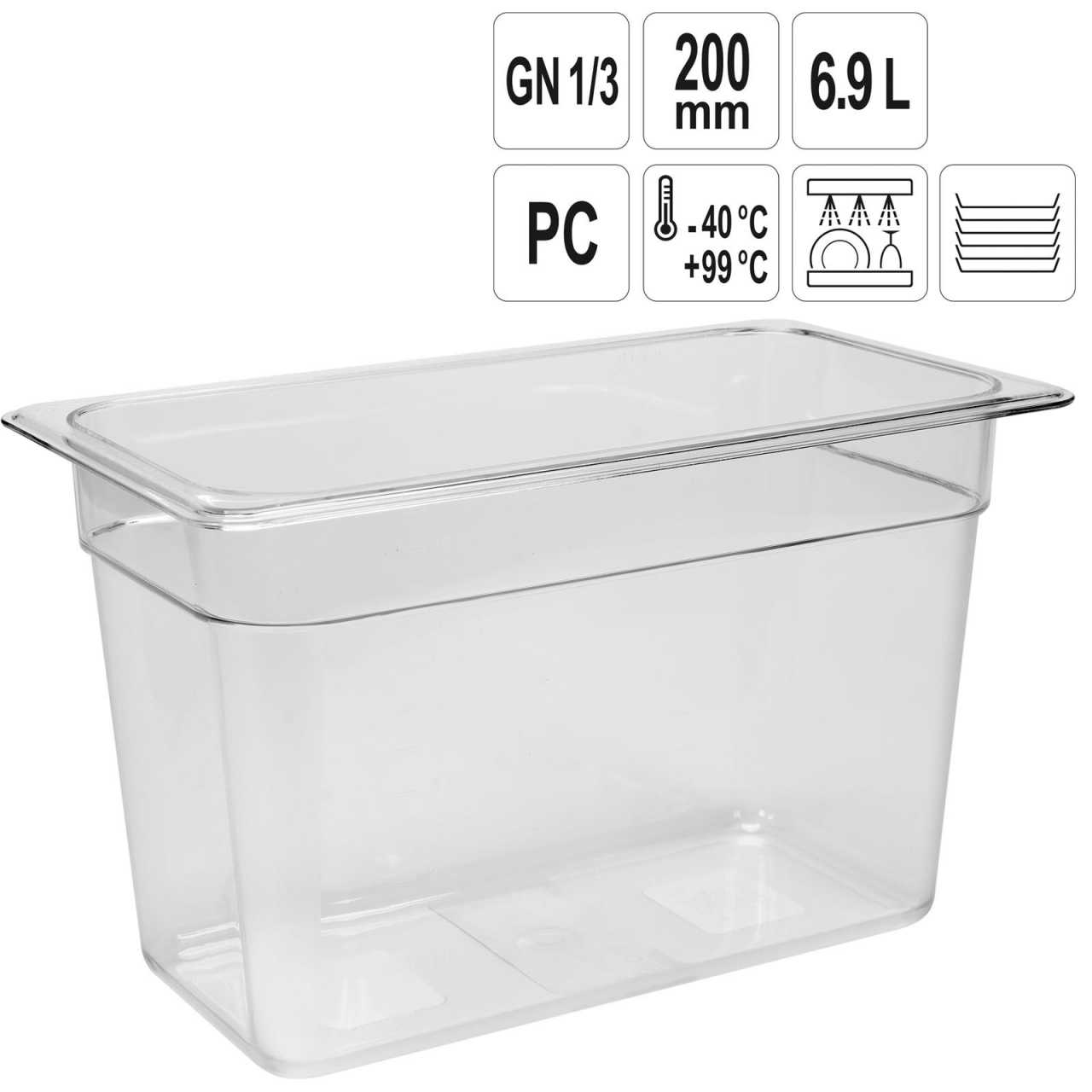 YATO Profi GN Gastronorm Behälter Kunststoff 1/3 200mm YG-00413
