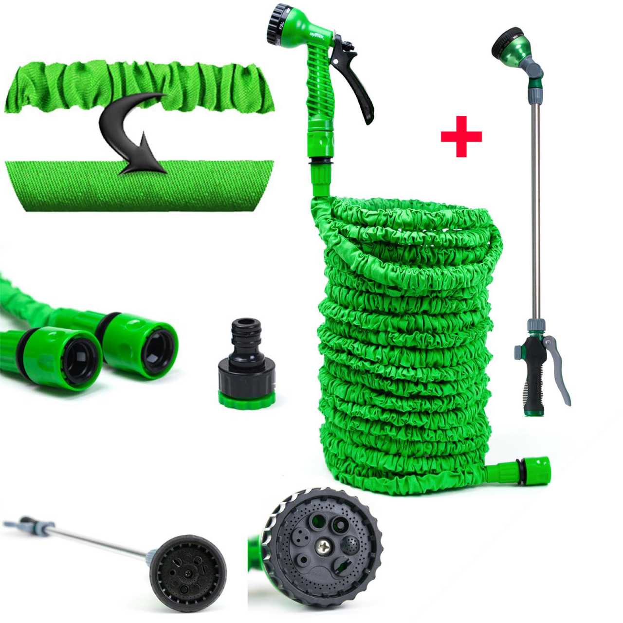 Bundle 1x Grafner Sprühlanze + 1x Grafner Gartenschlauch grün 30m