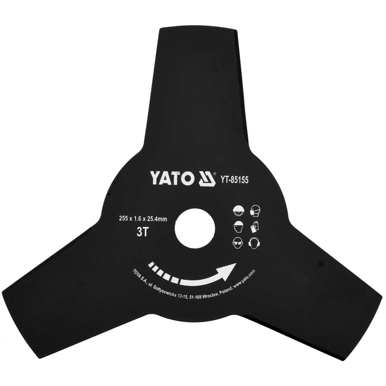 YATO Profi Dickichtmesser für Motorsense | 255 mm | YT-85155