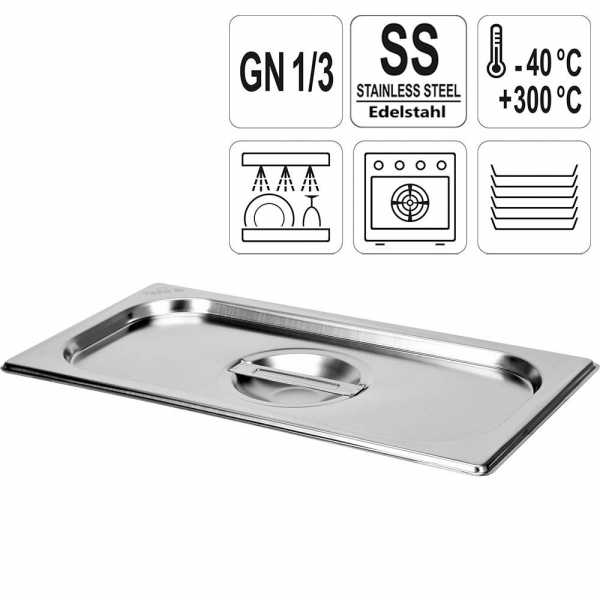 YATO Profi GN Gastronorm Deckel für Behälter Edelstahl 1/3 YG-00372