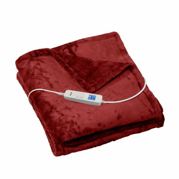Grafner Wärmedecke Flanell Fleece 180 x 130 cm WD10965 dunkelrot