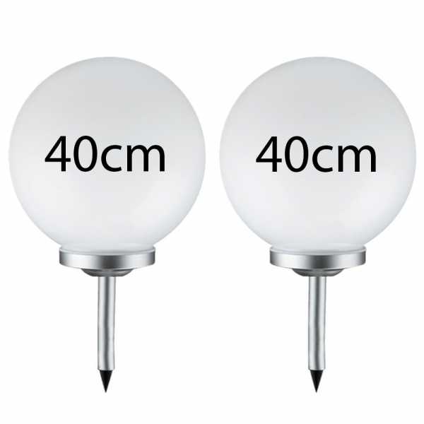 Bundle 2er Grafner LED-Solar Kugel 40cm (2x19379)