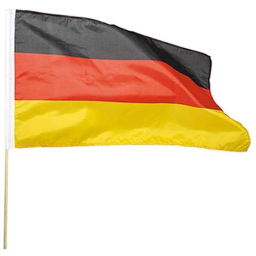 Stabflagge 45x30, Holzstab 60cm Deutschland