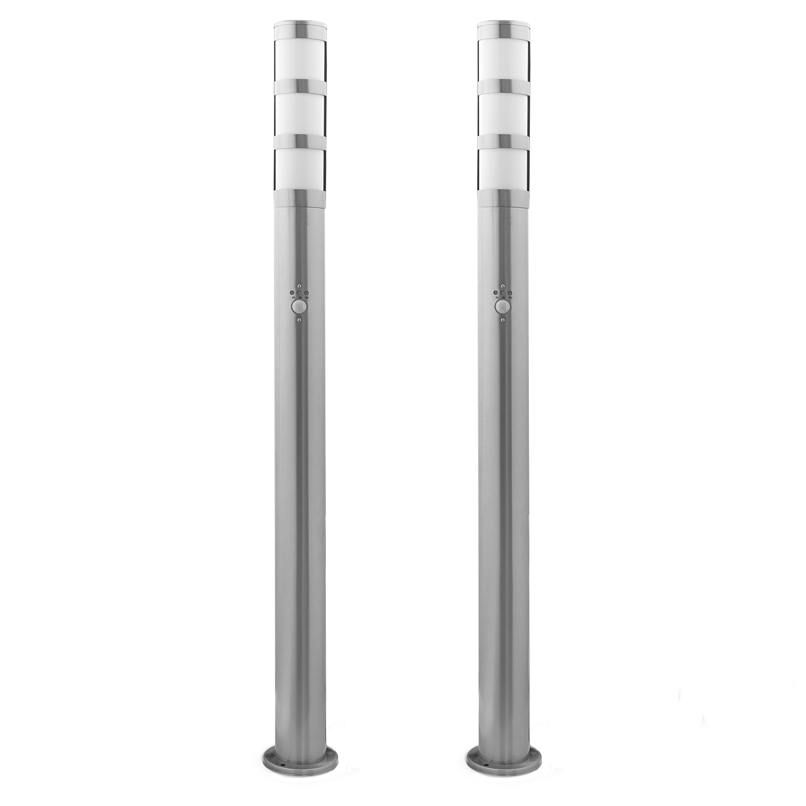 Bundle 2x Grafner XXL Edelstahl-Wegleuchte mit Bewegungsmelder 137S11PIR (2x 14514)