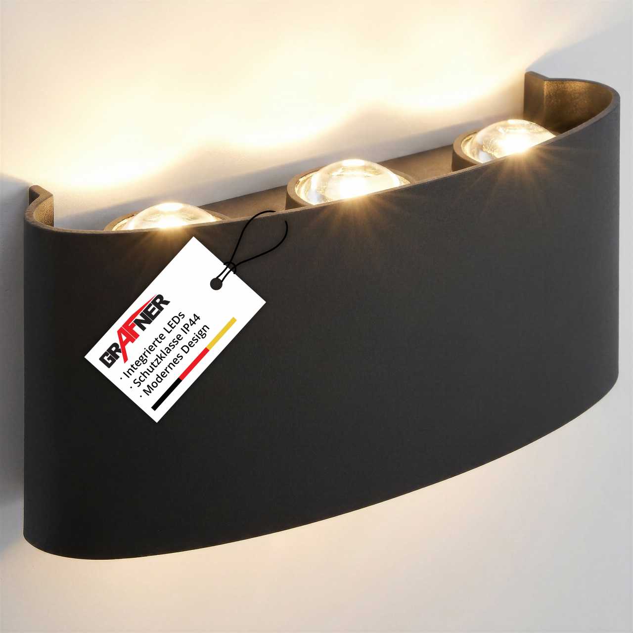 Grafner Aluminium-Wandlampe WL10950