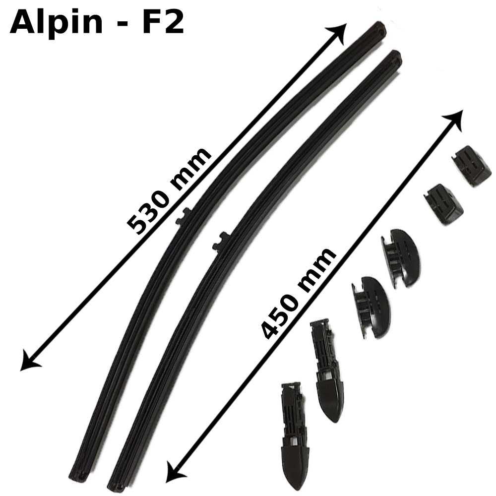 ALPIN Flachbalkenwischer, Premium Line, F2, 2er