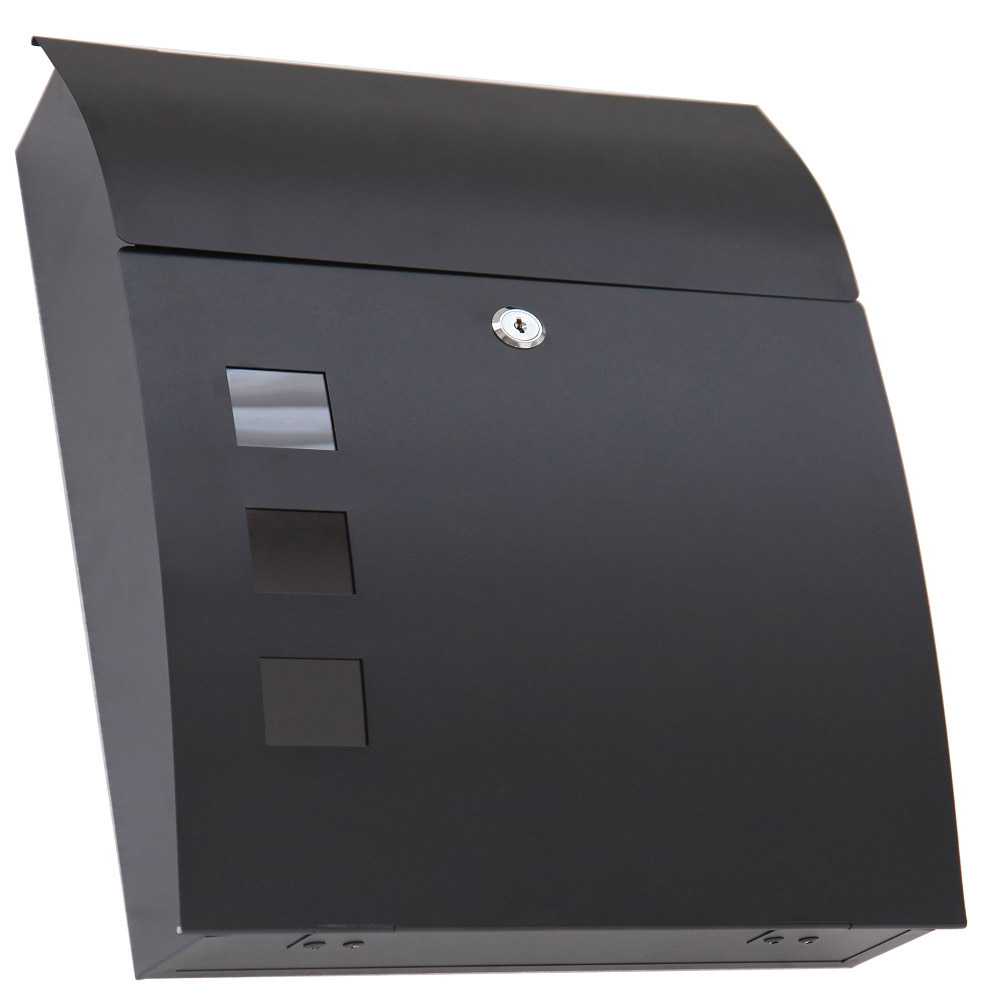 Grafner Design-Briefkasten schwarz rund BK 10453