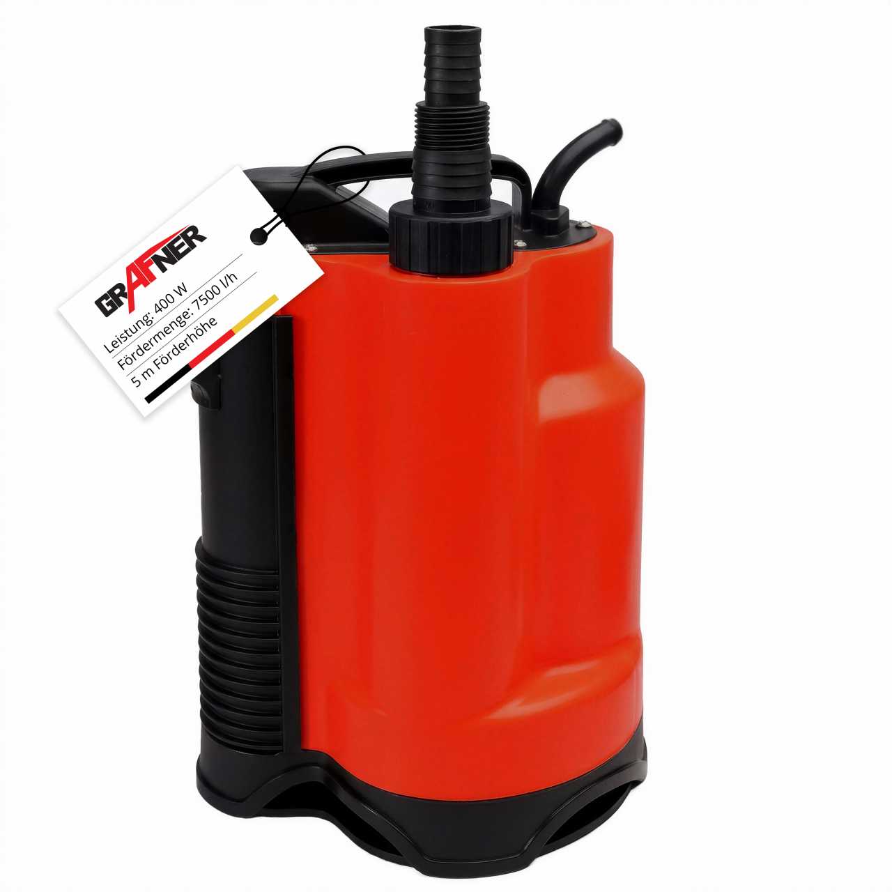 Grafner Schmutzwasser Drainage-Tauchpumpe 400 Watt / 7500L/h SP11011