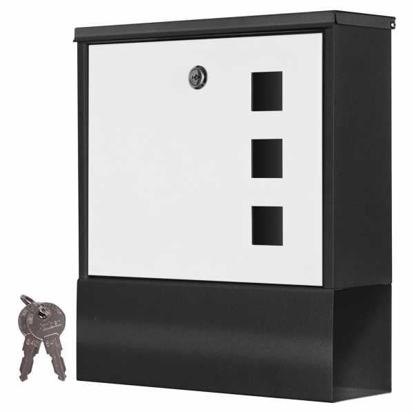 Grafner Design-Briefkasten eckig 2-farbig pulver-beschichtet ca. 34x11x31 cm BK10838