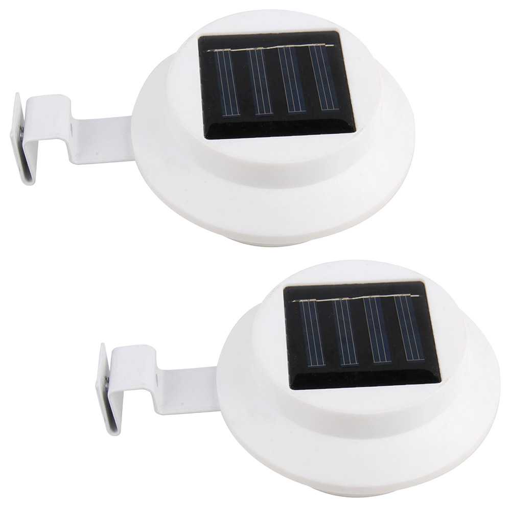 Grafner LED-Solar Dachrinnenleuchte 2er-Set weiss DL10557