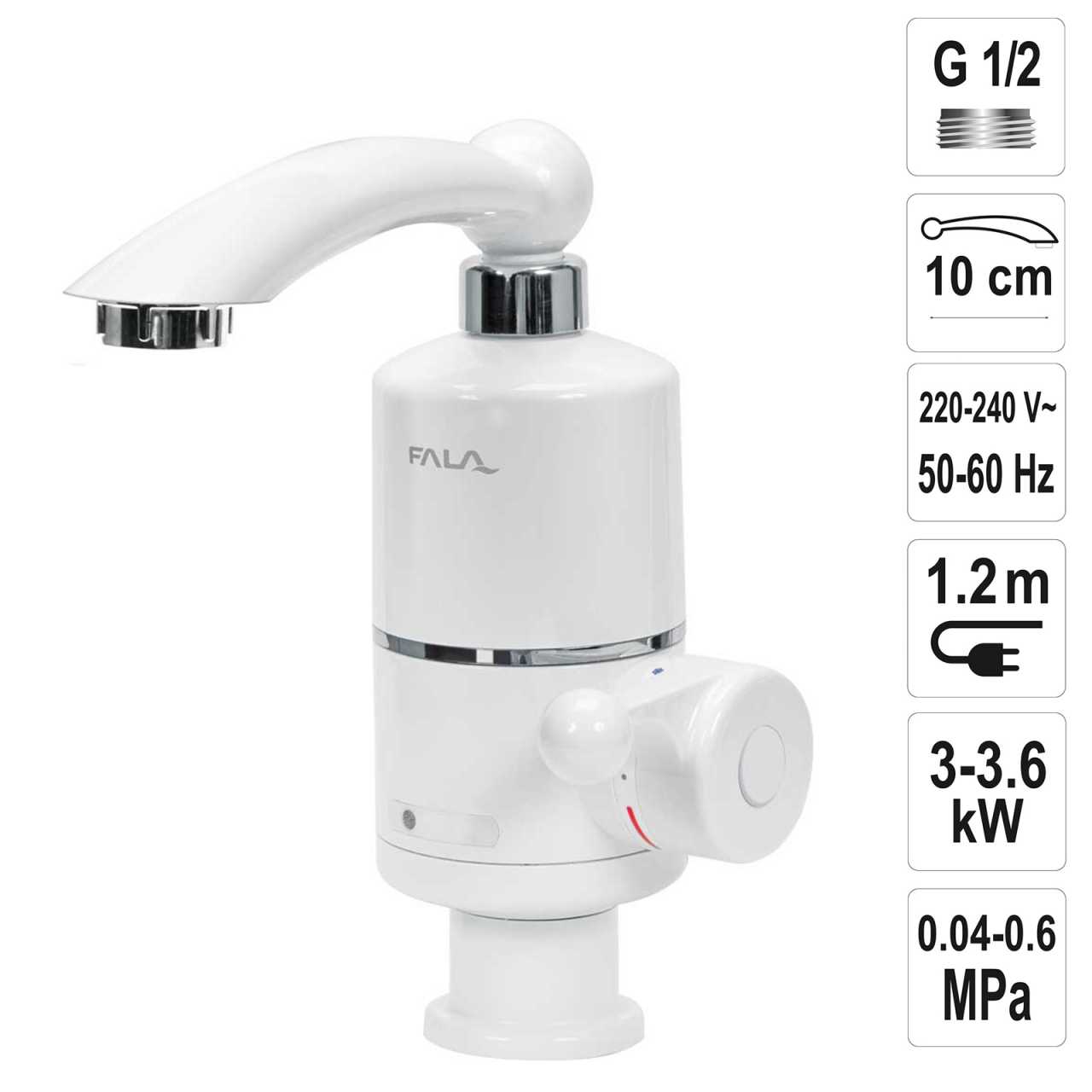 Fala Wasserhahn Durchlauferhitzer (Waschtischmontage) 3KW 75931