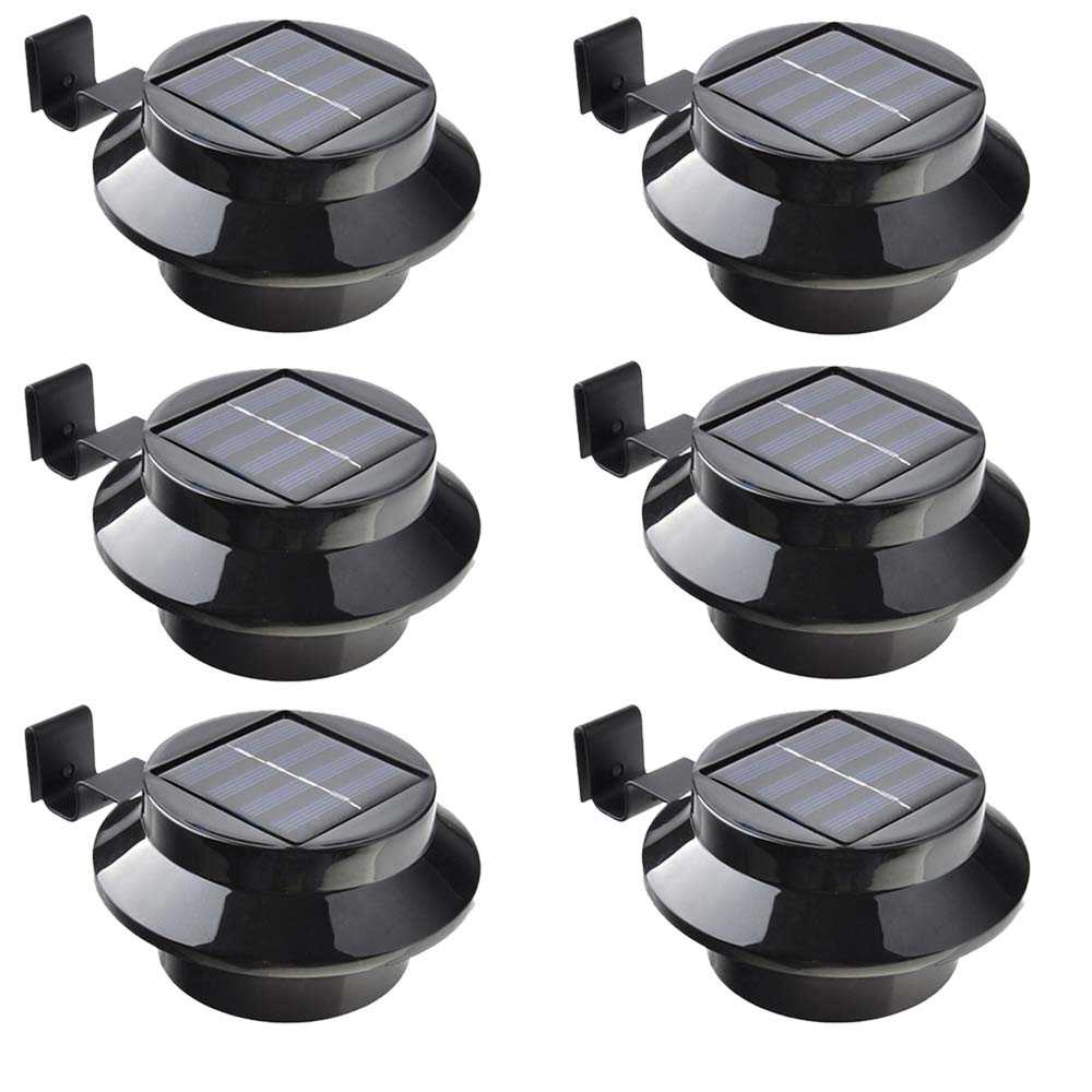 6er Set Grafner LED-Solar Dachrinnenleuchte schwarz DL10558 (3x17408)