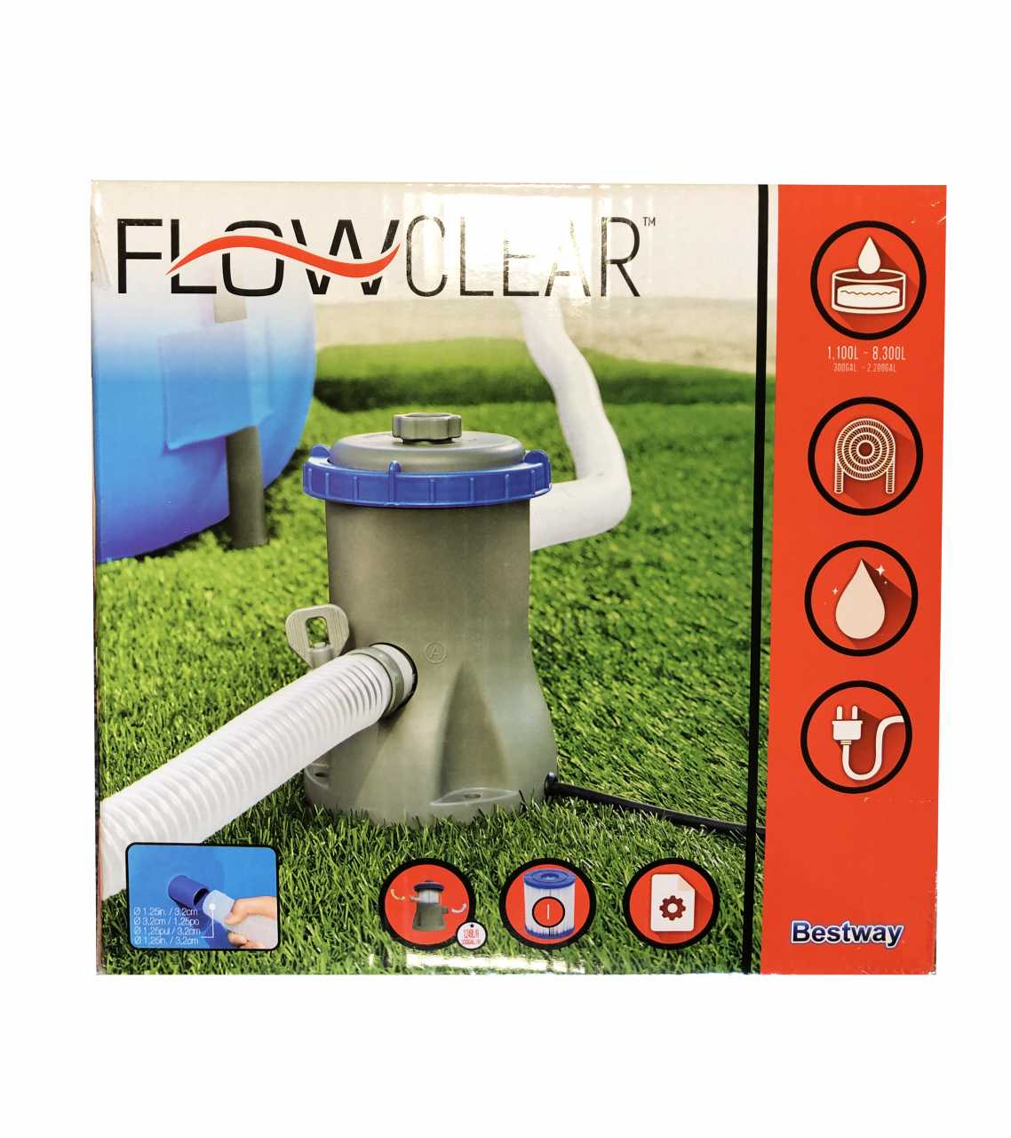 Bestway Filterpumpe Flowclear 1249 L/h 25 Watt | 58381