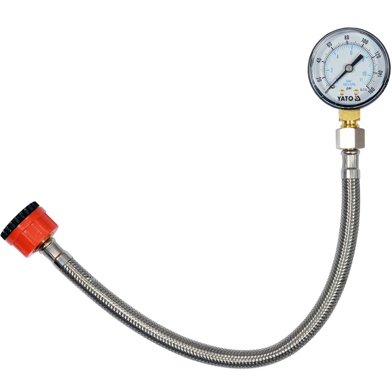 YATO Profi Wasserdruckmesser mit Manometer | 3/4" zu 1/2" YT-24790
