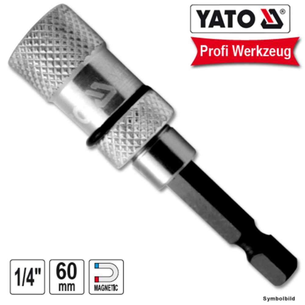 YATO Profi Bithalter mit Magnet 60mm 1/4 Zoll YT-0466